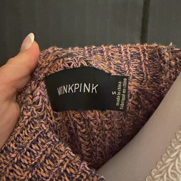MINKPINK Pink and Brown Knit Sweater - Picture 5 of 8